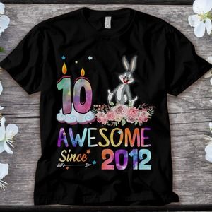 Bugs Bunny Awesome Since 2012 10th Birthday 10 Years Old Unisex Adult T-shirt